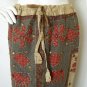G18 Khaki Gothic Hippie Gypsy Patchwork Renaissance Embroidered Maxi Skirt - L