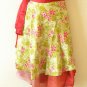 S40 Reversible Vintage Silk Magic 22" Length Wrap Skirt Halter Tube Top