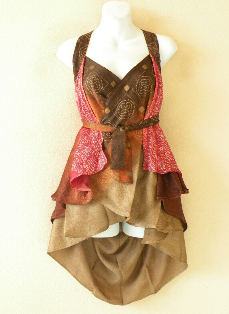 B103 Reversible Kariza Silk Magic 20" Mini Wrap Skirt Halter Tube Top + DVD