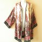 CF1 Beige Paisley Fringes Long Rayon Cardigan Kimono Duster Jacket - M, L & XL
