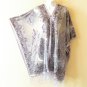 Chiffon Women Sheer Poncho Tunic Scarf / Top / Cover up with Lace Fringes