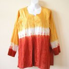 Tie Dye Tunic Bohemian Sequins Boho Embroidered Kurta Kurti Blouse Top - M & L