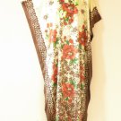 KD88 Brown Beige Women Kaftan Caftan Batwing Maternity Dolman Maxi Dress M to 1X