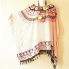 KB12 Orange Boho Hippy Plus Women Batik Kaftan Poncho Dolman Tunic Top XL to 3X KB12 Orange Boho Hippy Plus Women Batik Kaftan Poncho Dolman Tunic Top XL to 3X