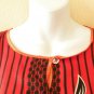 KD28 Red Floral Women Kaftan Caftan Batwing Maternity Dolman Maxi Dress L to 2X