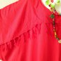 KD333 Red Solid Women Kaftan Kimono Rayon Tunic Plus Maxi Dress 2X, 3X, 4X, 5X