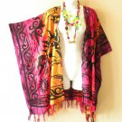 CB419 Tie Dye Batik Cardigan Duster Kaftan Batwing Jacket Cover up - 3X 4X & 5X CB419 Tie Dye Batik Cardigan Duster Kaftan Batwing Jacket Cover up - 3X 4X & 5X