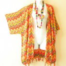 CB217 Abstract Cardigan Duster Kimono Sleeve Hippy Jacket Cover up Top up to 3X CB217 Abstract Cardigan Duster Kimono Sleeve Hippy Jacket Cover up Top up to 3X