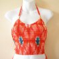Tie Dye Broomstick Halter Top & Wrap Around Sarong Pareo Skirt Suit Set - M