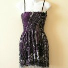 Pashmina Purple Boho Hippie Gypsy Bohemian Peasant Fringes Sexy Long Top - S & M Pashmina Purple Boho Hippie Gypsy Bohemian Peasant Fringes Sexy Long Top - S & M