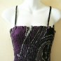 Pashmina Purple Boho Hippie Gypsy Bohemian Peasant Fringes Sexy Long Top - S & M