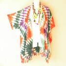 CB627 Tie Dye Cardigan Duster Kimono Open Front Plus Jacket Coverup Top up to 5X