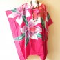LT45 Pink Midi Hippy Batwing 38" Length Kaftan Dolman Women Abaya Dress Up to 7X