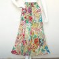 S13 Bohemian Peasant Print Embroidered Multicolor Patchwork Maxi Long Boho Skirt