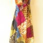 PD5 Patchwork Abstract Bohemian Peasant Boho Women Umbrella Sun Dress - M & L