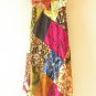 PD5 Patchwork Abstract Bohemian Peasant Boho Women Umbrella Sun Dress - M & L