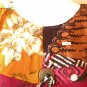 PD5 Patchwork Abstract Bohemian Peasant Boho Women Umbrella Sun Dress - M & L