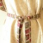 Khaki Silk Crinkled Wrinkled Women Maternity Sun Dress - L to 1X