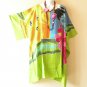 LT42 Lime Green Dolphin 38" Length Midi Plus Kimono Dolman Abaya Dress Up to 7X