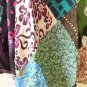 PD19 Patchwork Abstract Bohemian Peasant Boho Women Umbrella Sun Dress - M & L
