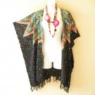 CB694 Polka Dot Batik Cardigan Duster Kaftan Batwing Jacket Cover up 3X 4X & 5X CB694 Polka Dot Batik Cardigan Duster Kaftan Batwing Jacket Cover up 3X 4X & 5X