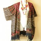 C378b Brown Elephant Cardigan Duster Kimono Batwing Jacket Cover up - 3X 4X & 5X C378b Brown Elephant Cardigan Duster Kimono Batwing Jacket Cover up - 3X 4X & 5X