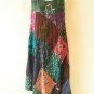 PD6 Patchwork Abstract Bohemian Peasant Boho Women Umbrella Sun Dress - M & L