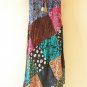 PD6 Patchwork Abstract Bohemian Peasant Boho Women Umbrella Sun Dress - M & L