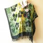 KB876 Tie Dye Floral Batik Tunic Kimono Poncho Hippy Women Blouse Top up to 5X