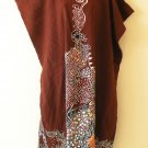 KD283 Maroon Batik Women Kaftan Caftan Hippy Tunic Abaya Gown Maxi Dress L to 1X KD283 Maroon Batik Women Kaftan Caftan Hippy Tunic Abaya Gown Maxi Dress L to 1X