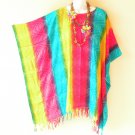 KB95 Tie Dye Stripe Batik Plus Kaftan Poncho Hippy Women Blouse Top up to 5X