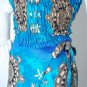WS5 Turtle Broomstick Sexy Top & Wrap Around Sarong Pareo Skirt Suit Set XS & S