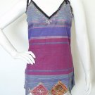EB61 Bohemian Hippie Women Nepal Ethnic Embroidered Patchwork Top / Blouse - S