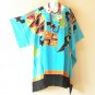 LT86 Aqua Gecko Plus 38" Length Midi Kimono Dolman Women Abaya Dress Up to 7X