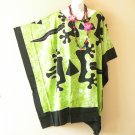 LT66 Green Gecko Caftan 38" Length Midi Kaftan Dolman Women Abaya Dress Up to 7X