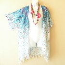 CB707 Polka Dot Floral Cardigan Duster Kimono Plus Jacket Cover up - 3X 4X & 5X CB707 Polka Dot Floral Cardigan Duster Kimono Plus Jacket Cover up - 3X 4X & 5X