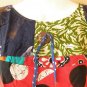 PD2 Patchwork Abstract Bohemian Peasant Boho Women Umbrella Sun Dress - M & L