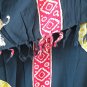 KD346 Blue Batik Plus Kaftan Kimono Abaya Fringes Hippie Maxi Dress up to 5X