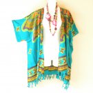 CB709 Turquoise Batik Cardigan Duster Kaftan Kimono Jacket Cover up - 3X 4X & 5X CB709 Turquoise Batik Cardigan Duster Kaftan Kimono Jacket Cover up - 3X 4X & 5X