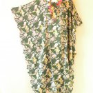 KD288 Green Floral Batwing V Neck Kaftan Dolman Women Abaya Maxi Dress Up to 5X