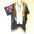 CB644 Floral Batik Cardigan Duster Kimono Batwing Jacket Cover up - 3X 4X & 5X CB644 Floral Batik Cardigan Duster Kimono Batwing Jacket Cover up - 3X 4X & 5X