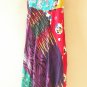 PD3 Patchwork Abstract Bohemian Peasant Boho Women Umbrella Sun Dress - M & L