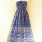 TL80 Bohemian Cocktail Silk Halter Tube Smock Maxi Broomstick Dress - M to 2X TL80 Bohemian Cocktail Silk Halter Tube Smock Maxi Broomstick Dress - M to 2X