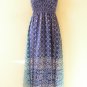 TL80 Bohemian Cocktail Silk Halter Tube Smock Maxi Broomstick Dress - M to 2X