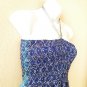 TL80 Bohemian Cocktail Silk Halter Tube Smock Maxi Broomstick Dress - M to 2X