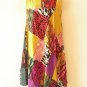 PD17 Patchwork Abstract Bohemian Peasant Boho Women Umbrella Sun Dress - M & L