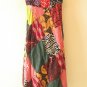 PD17 Patchwork Abstract Bohemian Peasant Boho Women Umbrella Sun Dress - M & L
