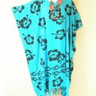 KD293 Floral Aqua Batwing Hippie Caftan Dolman Women Abaya Maxi Dress Up to 5X KD293 Floral Aqua Batwing Hippie Caftan Dolman Women Abaya Maxi Dress Up to 5X