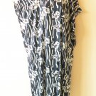 KD234 Blue Floral Women Kaftan Caftan Batwing Summer Dolman Maxi Dress L to 3X