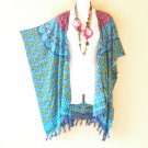 CB678 Batik Paisley Duster Kaftan Cardigan Hippy Jacket Cover up Top - up to 5X CB678 Batik Paisley Duster Kaftan Cardigan Hippy Jacket Cover up Top - up to 5X